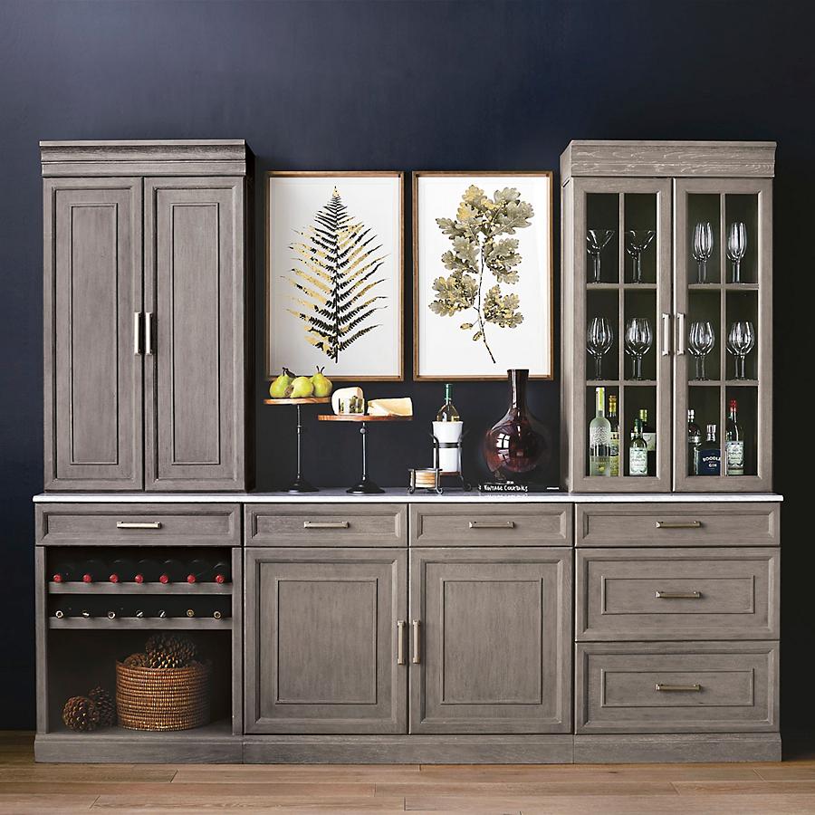Hunter Modular Cabinet Collection in Stone Gray